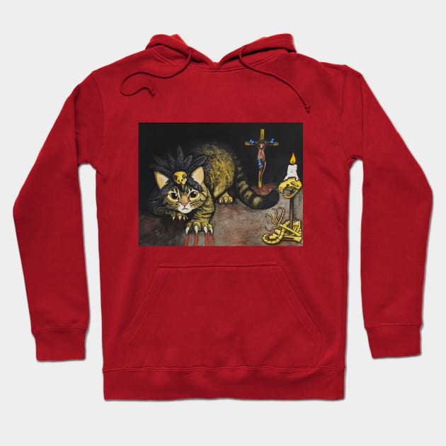 The Executioner - Cat Painting Hoodie by MushroomWitch